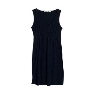 NWOT Michael Stars Maternity Tie Back The Original Tee Mini Dress in Black OS